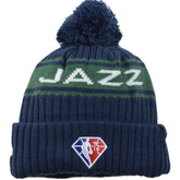 Utah Jazz New Era NBA Draft Knit Cuffed Pom Basketball Beanie Winter Hat